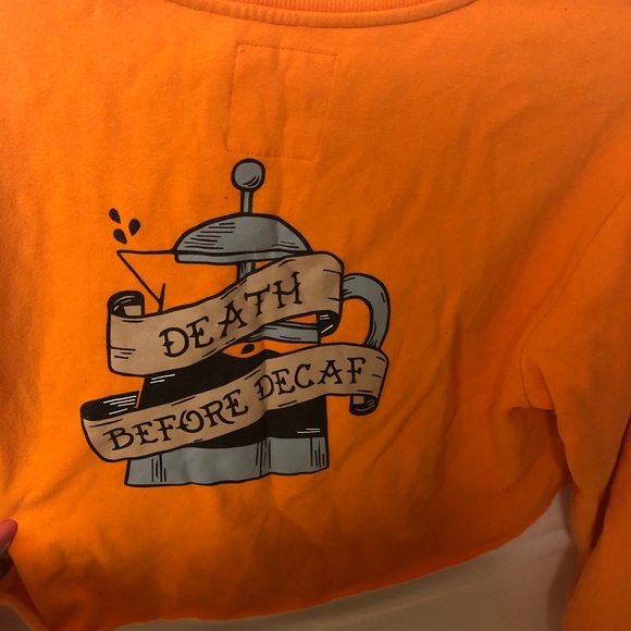 Cropped Orange Crewneck - Picture 3 of 5